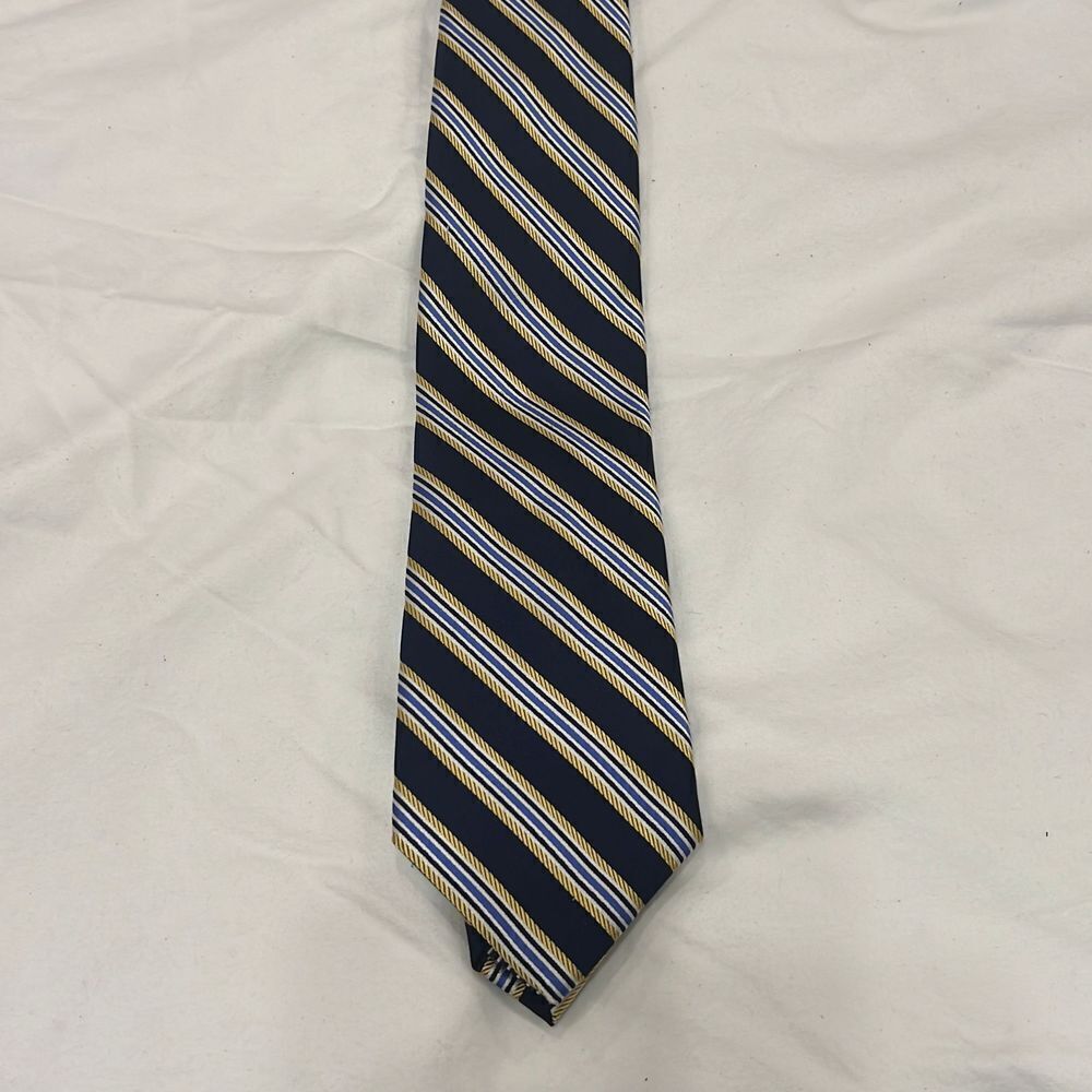 Nautica Men’s Tie - 100% Silk - blue/yellow - Picture 6 of 7